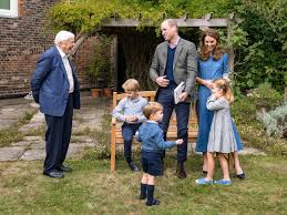 Kate middleton with prince george at gigaset charity polo match at the beaufort polo club in tetbury. Prince William Kate Middleton And Their Kids Met David Attenborough