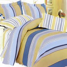 blancho bedding golden blue stripes