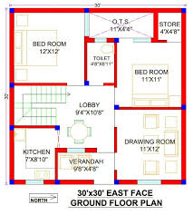 30x30 House Plan 30x30 East Facing