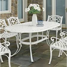 Homestyles Sanibel Aluminum Outdoor Dining Table In White