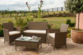 rattan garden furniture set 4 piece