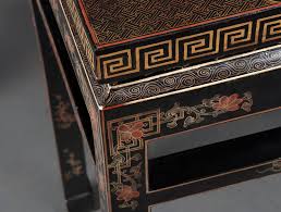 chinese black lacquer consoles soubrier