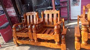 5 seater acacia wood sofa set