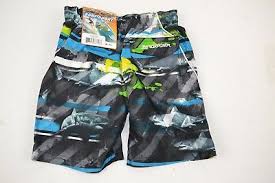 Zero Xposur Boys Sharks Stripes Swim Trunks Shorts Black W