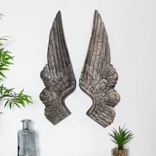stunning antique gold angel wings wall