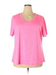 Details About Ideology Women Pink Active T Shirt 3x Plus