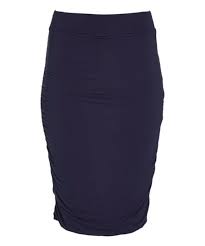 Hold Your Haunches Navy Built In Shaping Ruched Skirt Women Plus