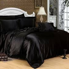 7 piece satin bedding sets blackbed