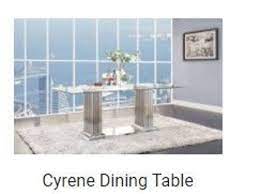 Cyrene Glass Top Pedestal Dining Table