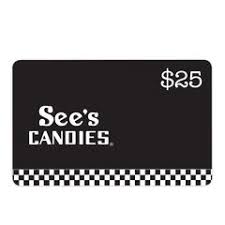 We did not find results for: 25 Gift Card See S Candies Fundraising