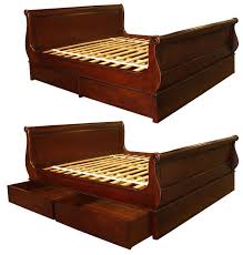 Wooden Sleigh Bed With Storage Hot