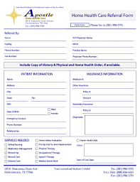 home health referral form pdf fill