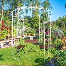 White Birdcage Shape Garden Arch