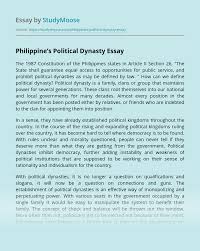 Being one of the boys rationalizing the system of corruption encouraging further corrupt behavior lest government services are not. Philippine S Political Dynasty Free Essay Example