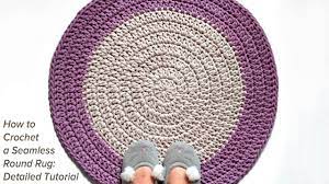 how to crochet a seamless round rug
