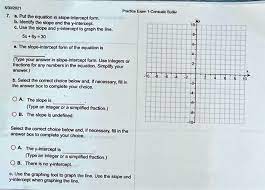 Equation In Slope Intercept Form