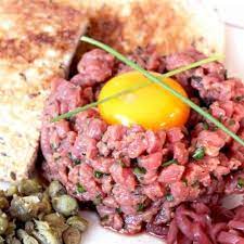 Steak Tartare With Pickled Shallots Slow The Cook Down gambar png