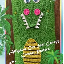 Alligator Car Seat Canopy Crochet Pattern