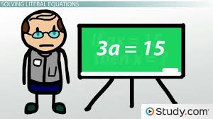 Solving Linear Equations With Literal