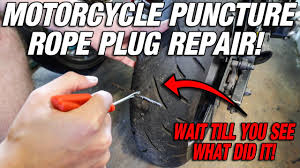 motorcycle puncture repair rope plug
