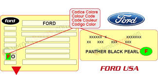 todos los códigos de pintura ford usa