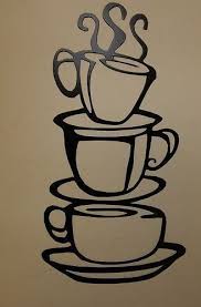 Small Coffee Cups Metal Wall Art
