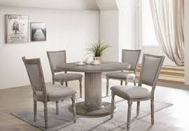 Cheap dining tables and chairs. Gabrian Reclaimed Gray Round Dining Table