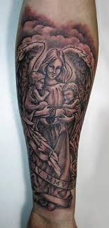 Simple guardian angel tattoo placement ideas. Mens Forearm Tattoo Angel Novocom Top