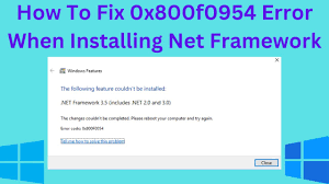 error when installing net framework