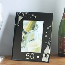 black glass 50 photo frame the gift