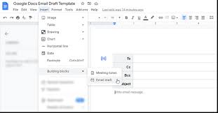 new email draft template in google docs