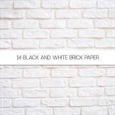 Black And White Brick Digital Paper