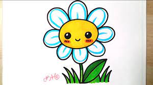 kawaii flower easy and cute drawing