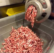 Image result for sausage out of a meat grinder