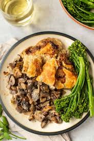creamy mushroom pie with chestnuts and