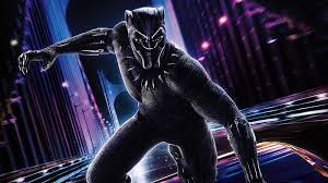 black panther colorful lights