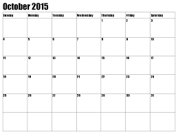 October 2015 Calendar Print Out 1 P E Basketball