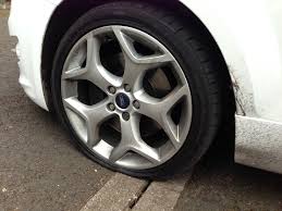 Image result for picture of a car tyre puncture