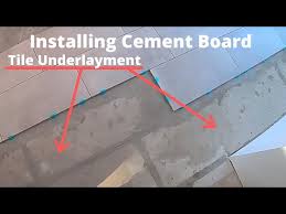 install cement board tile underlayment