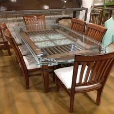 Rectangular Glass Top Dining Table