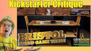 Wyrmwood gaming is raising funds for the wyrmwood modular gaming table: Bristol Board Game Table Kickstarter Critique Youtube