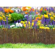 Master Garden S Rolled Willow Border Fence 1 By 14 Feet