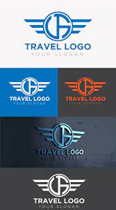 modern travel logo design in flat style
