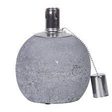 Oil Lamp Concrete Stainless Steel Wick