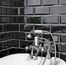 China 100x200mm Black Ceramic Wall Tile