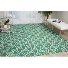 Waverly Color Motion Perfect Fit Handwoven Teal Area Rug Rug