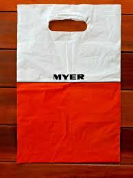 myer retail ping bag plastic small