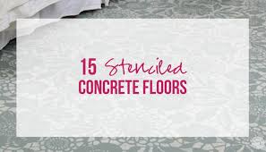 15 stenciled concrete floors happily