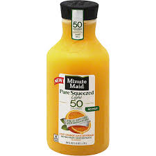 minute maid light orange juice beverage