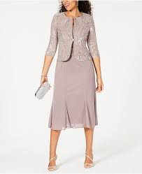 Sequined A Line Midi Dress And Jacket